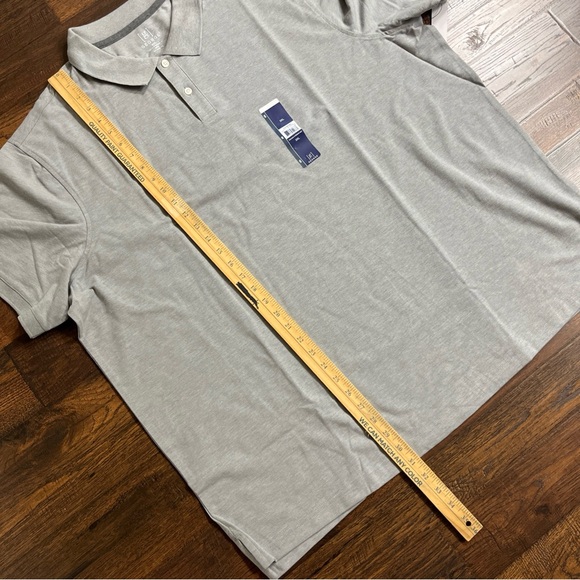 George Men's 3XL Grey Heather Short Sleeve Collared Jersey Pique Polo Shirt - Picture 10 of 12